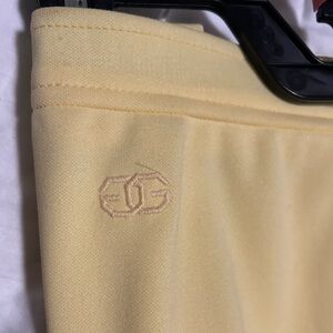 Authentic Givenchy Sport Vintage 70s Pale Yellow High Rise Relaxed Wide Trousers